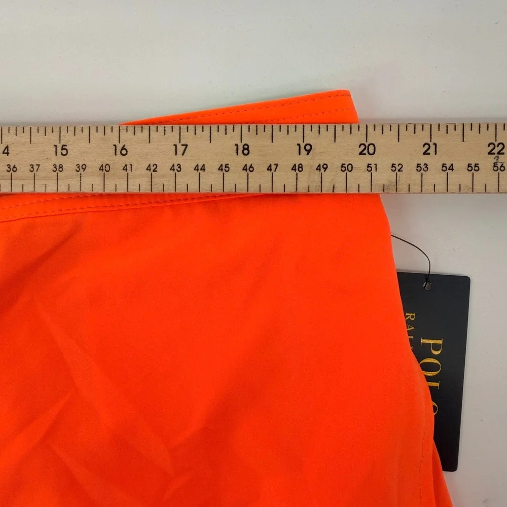 Polo Ralph Lauren Swim Trunks Mens 2LT Orange Neon Cargo Classic Fit New